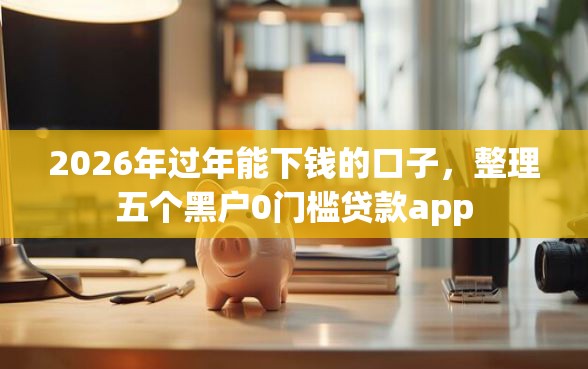 2026年过年能下钱的口子，整理五个黑户0门槛贷款app