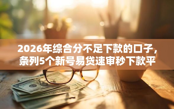 2026年综合分不足下款的口子，条列5个新号易贷速审秒下款平台