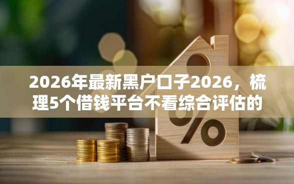 2026年最新黑户口子2026，梳理5个借钱平台不看综合评估的软件