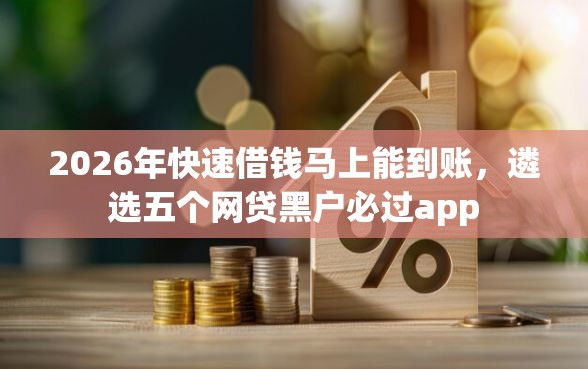 2026年快速借钱马上能到账，遴选五个网贷黑户必过app