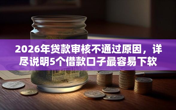 2026年贷款审核不通过原因，详尽说明5个借款口子最容易下软件
