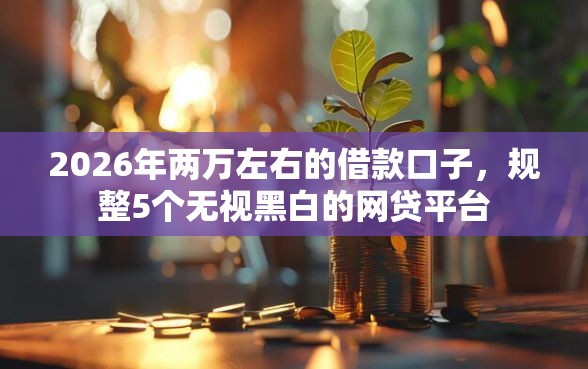 2026年两万左右的借款口子，规整5个无视黑白的网贷平台