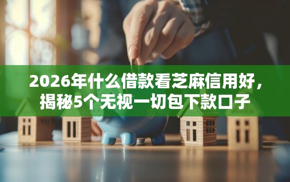 2026年什么借款看芝麻信用好，揭秘5个无视一切包下款口子