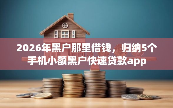 2026年黑户那里借钱，归纳5个手机小额黑户快速贷款app