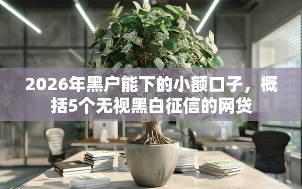 2026年黑户能下的小额口子，概括5个无视黑白征信的网贷