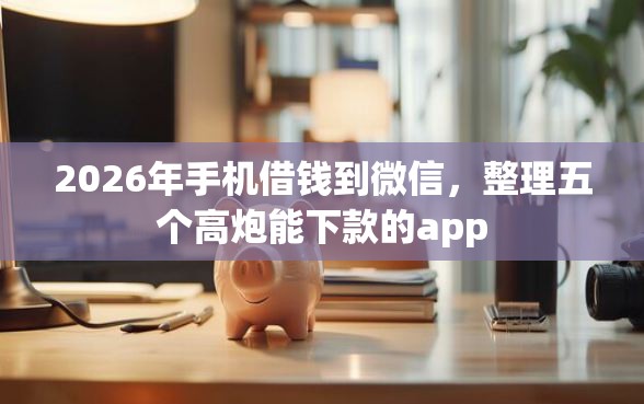 2026年手机借钱到微信，整理五个高炮能下款的app