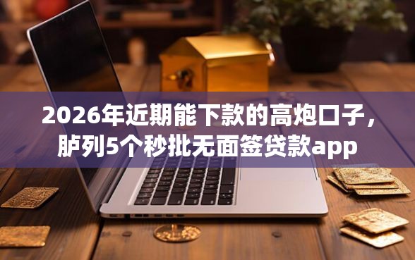 2026年近期能下款的高炮口子，胪列5个秒批无面签贷款app