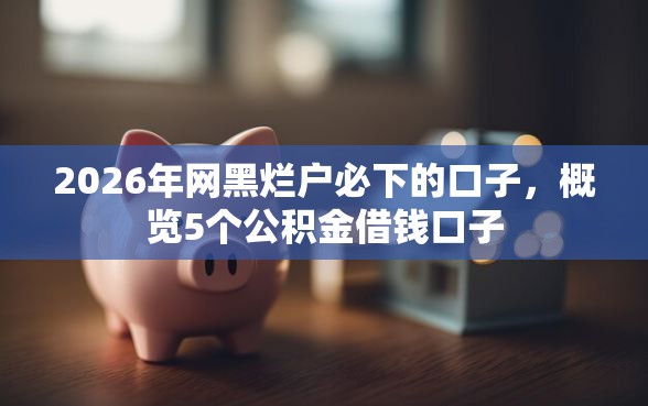2026年网黑烂户必下的口子，概览5个公积金借钱口子
