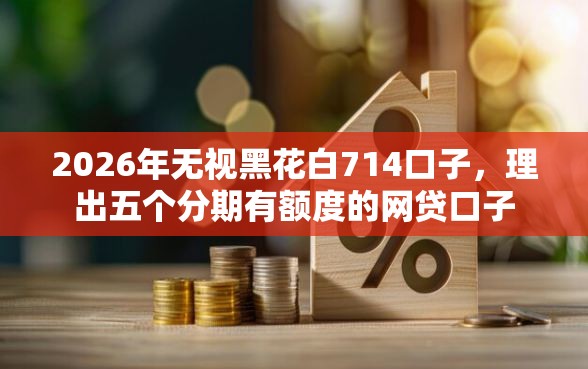 2026年无视黑花白714口子，理出五个分期有额度的网贷口子