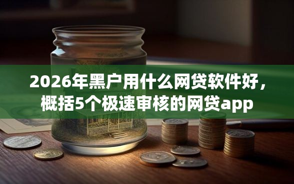 2026年黑户用什么网贷软件好，概括5个极速审核的网贷app