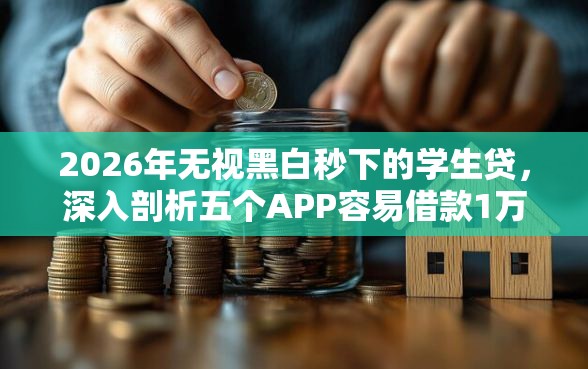 2026年无视黑白秒下的学生贷，深入剖析五个APP容易借款1万块的软件