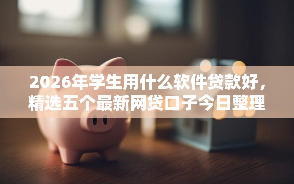2026年学生用什么软件贷款好，精选五个最新网贷口子今日整理这五个平台