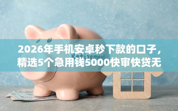 2026年手机安卓秒下款的口子，精选5个急用钱5000快审快贷无需征信app