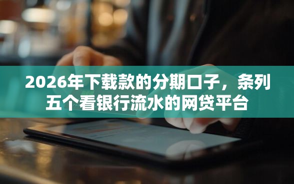 2026年下载款的分期口子，条列五个看银行流水的网贷平台