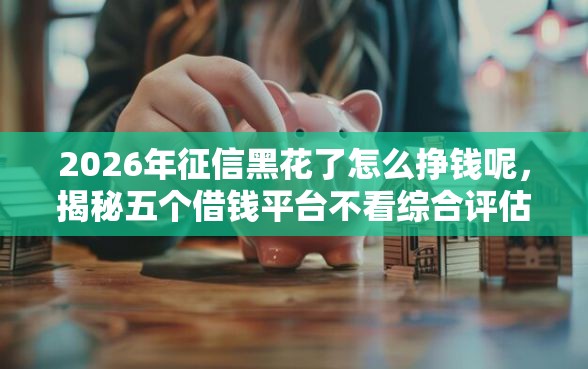 2026年征信黑花了怎么挣钱呢，揭秘五个借钱平台不看综合评估的口子