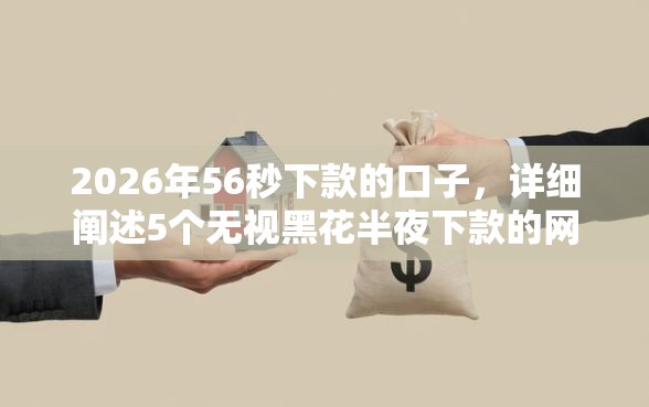 2026年56秒下款的口子，详细阐述5个无视黑花半夜下款的网贷口子