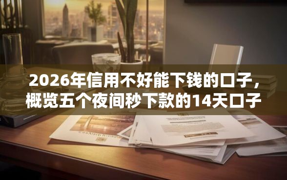 2026年信用不好能下钱的口子，概览五个夜间秒下款的14天口子