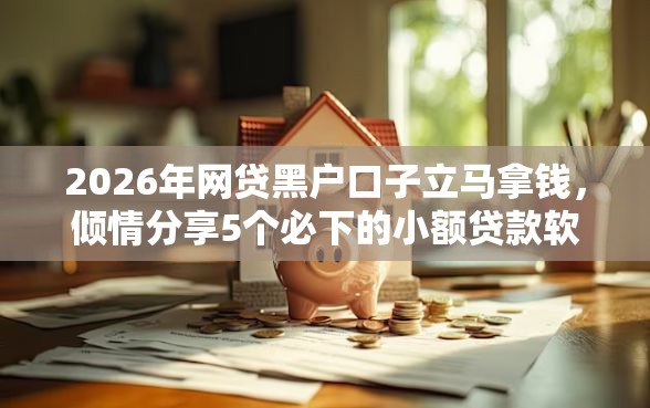 2026年网贷黑户口子立马拿钱，倾情分享5个必下的小额贷款软件