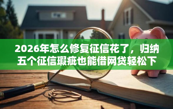 2026年怎么修复征信花了，归纳五个征信瑕疵也能借网贷轻松下款的平台