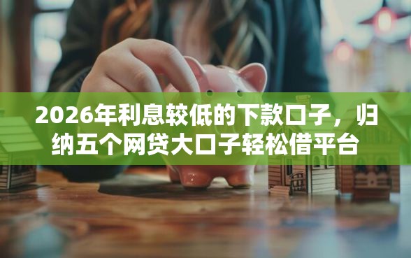 2026年利息较低的下款口子，归纳五个网贷大口子轻松借平台