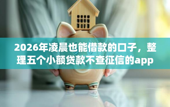 2026年凌晨也能借款的口子，整理五个小额贷款不查征信的app