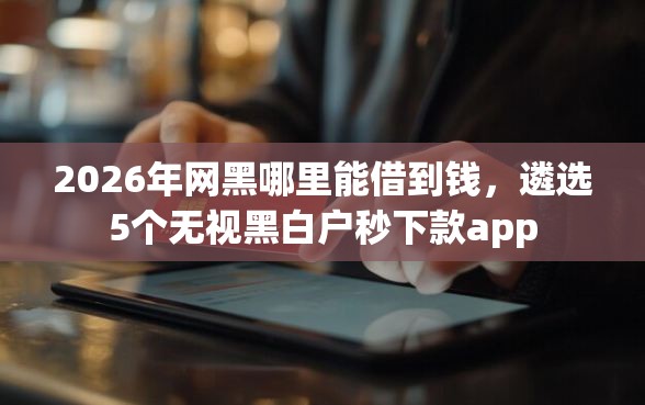 2026年网黑哪里能借到钱，遴选5个无视黑白户秒下款app