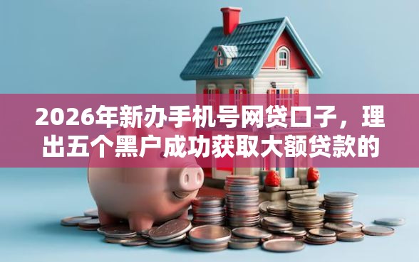 2026年新办手机号网贷口子，理出五个黑户成功获取大额贷款的软件