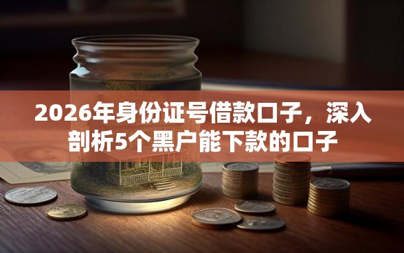 2026年身份证号借款口子，深入剖析5个黑户能下款的口子