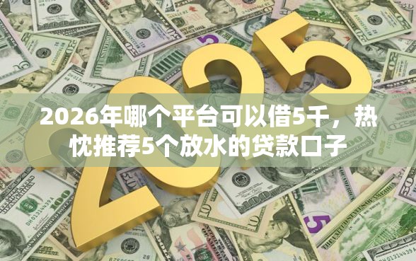 2026年哪个平台可以借5千，热忱推荐5个放水的贷款口子