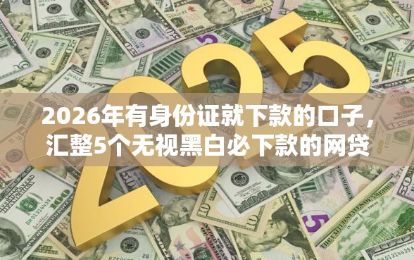 2026年有身份证就下款的口子，汇整5个无视黑白必下款的网贷软件