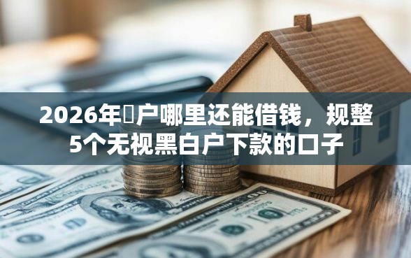 2026年黒户哪里还能借钱，规整5个无视黑白户下款的口子