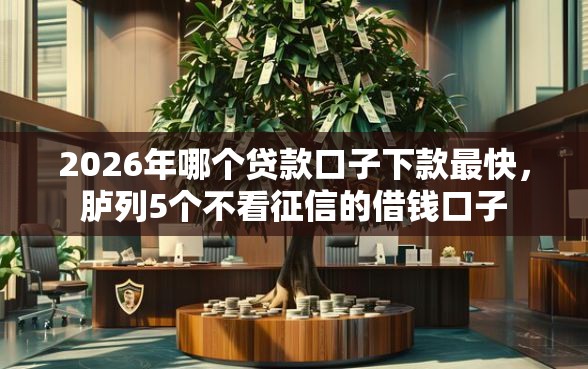 2026年哪个贷款口子下款最快，胪列5个不看征信的借钱口子