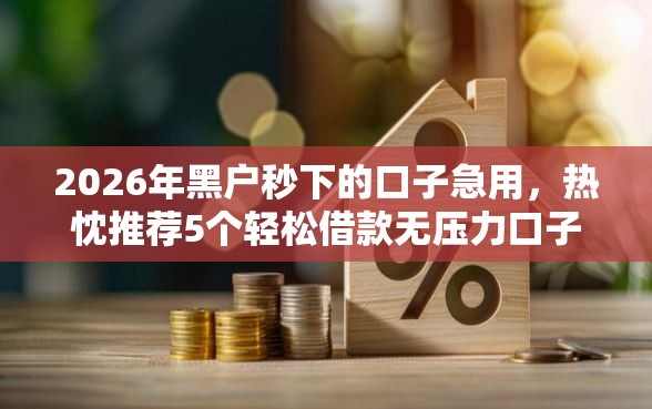 2026年黑户秒下的口子急用，热忱推荐5个轻松借款无压力口子